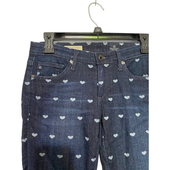 Adriano Goldschmeid Stevie Ankle Slim Straight Leg Jeans Hearts Women’s 27R - Picture 2 of 9